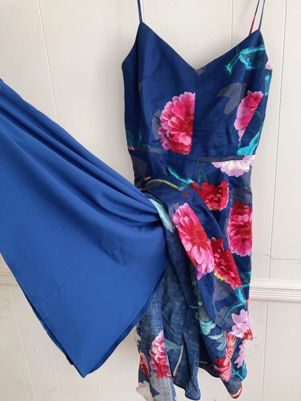 Banana Public Navy Floral Spaghetti-Strap Sundress - Picture 7 of 10